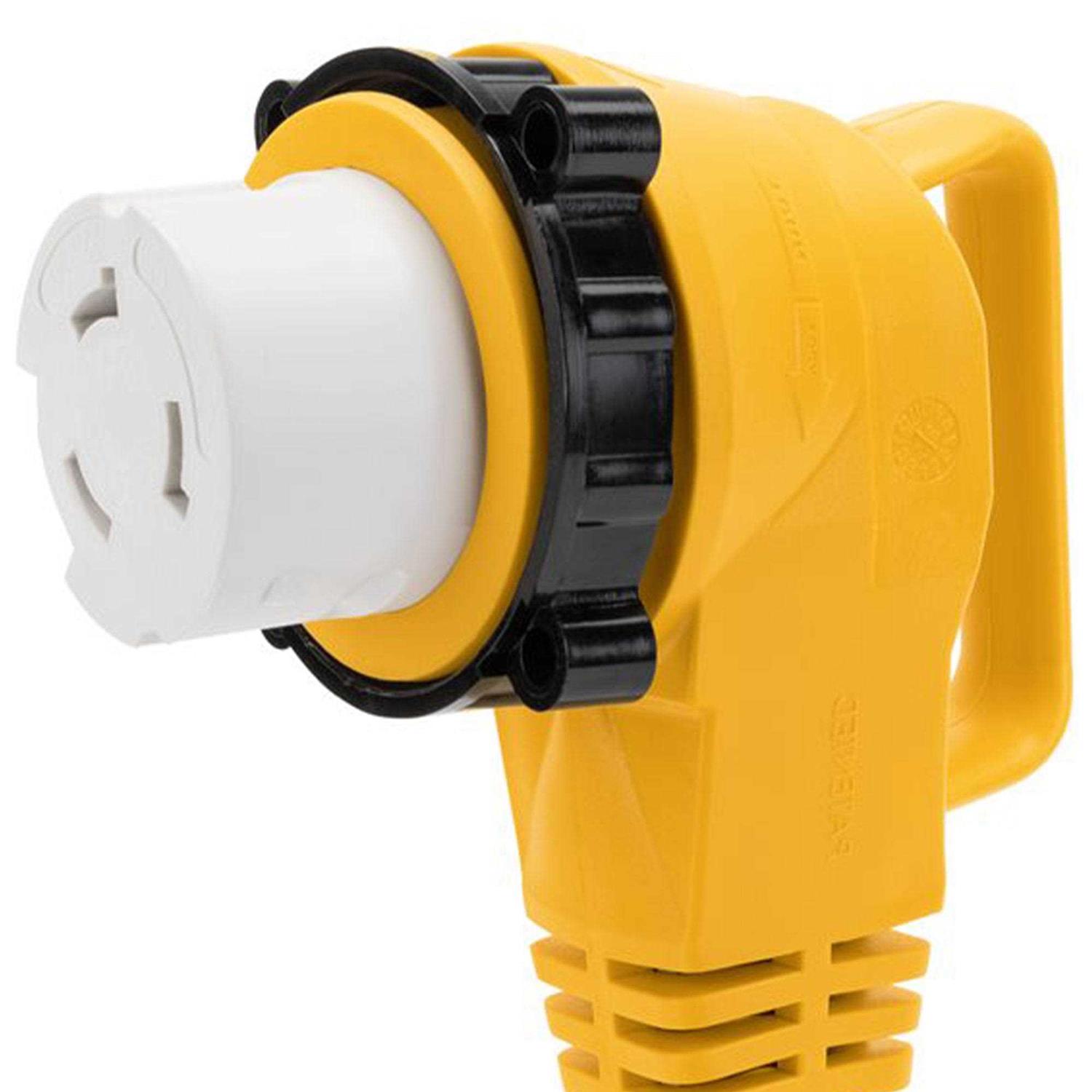 Camco 18 50-Amp 90-Degree PowerGrip Locking Adapter 55572 - Image 5