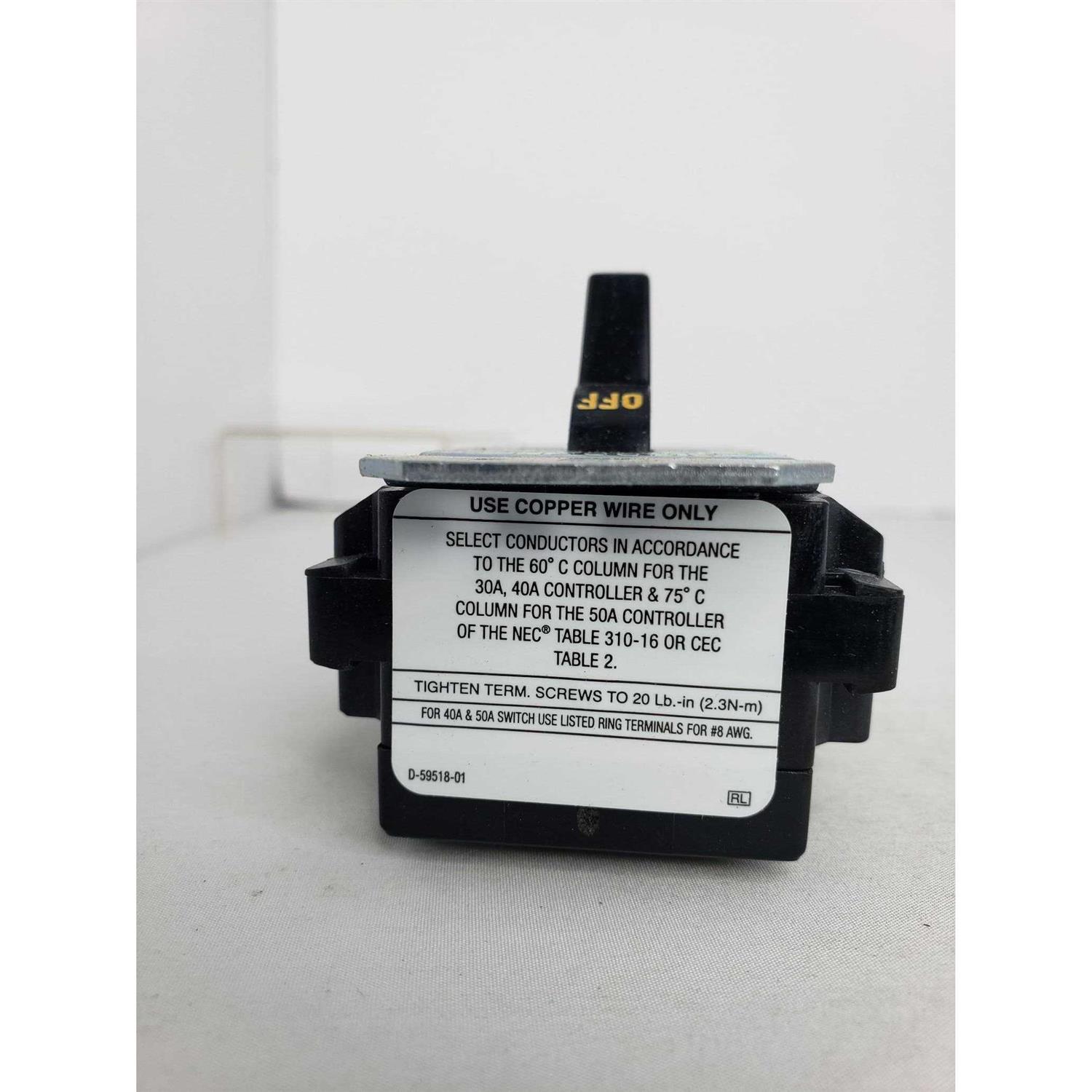 Hubbell Kellems HBL7810D ManualMotorSwtch - Image 2