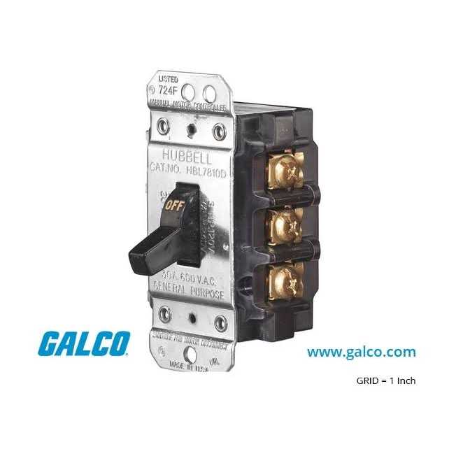 Hubbell Kellems HBL7810D ManualMotorSwtch - Image 3