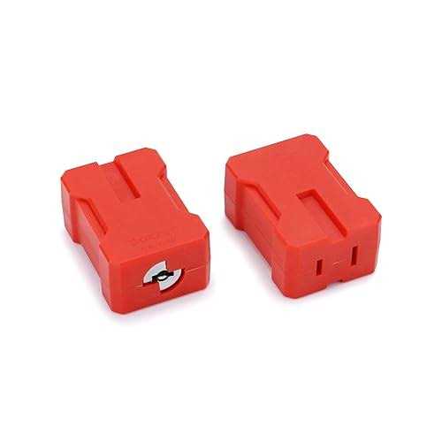 QWORK Electrical Cord Plug Lockout Device for Electrical Cord 2 Pack Plug Locking Safety Lock Fits 2 & 3 Prong Plugs - Image 2