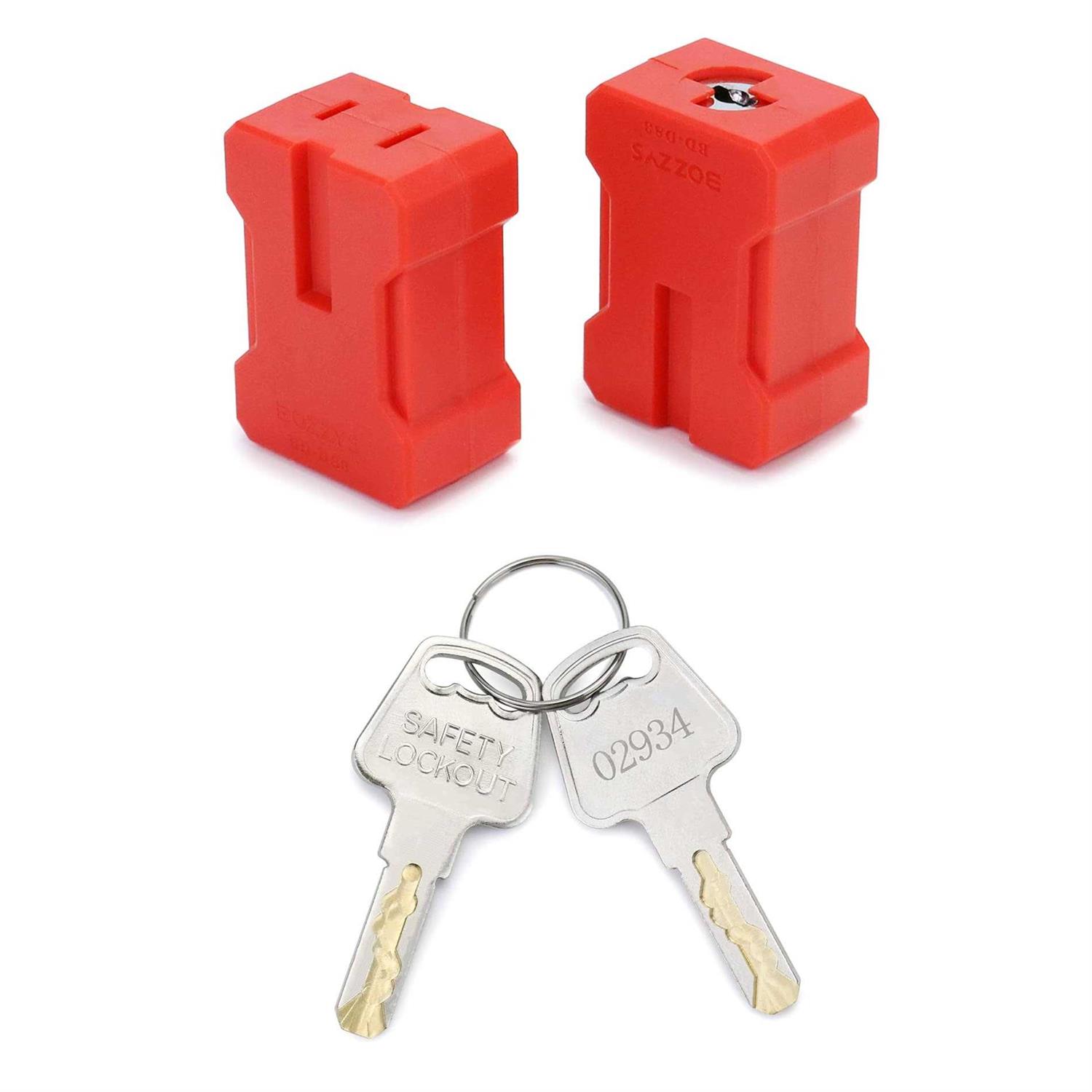 QWORK Electrical Cord Plug Lockout Device for Electrical Cord 2 Pack Plug Locking Safety Lock Fits 2 & 3 Prong Plugs - Image 4