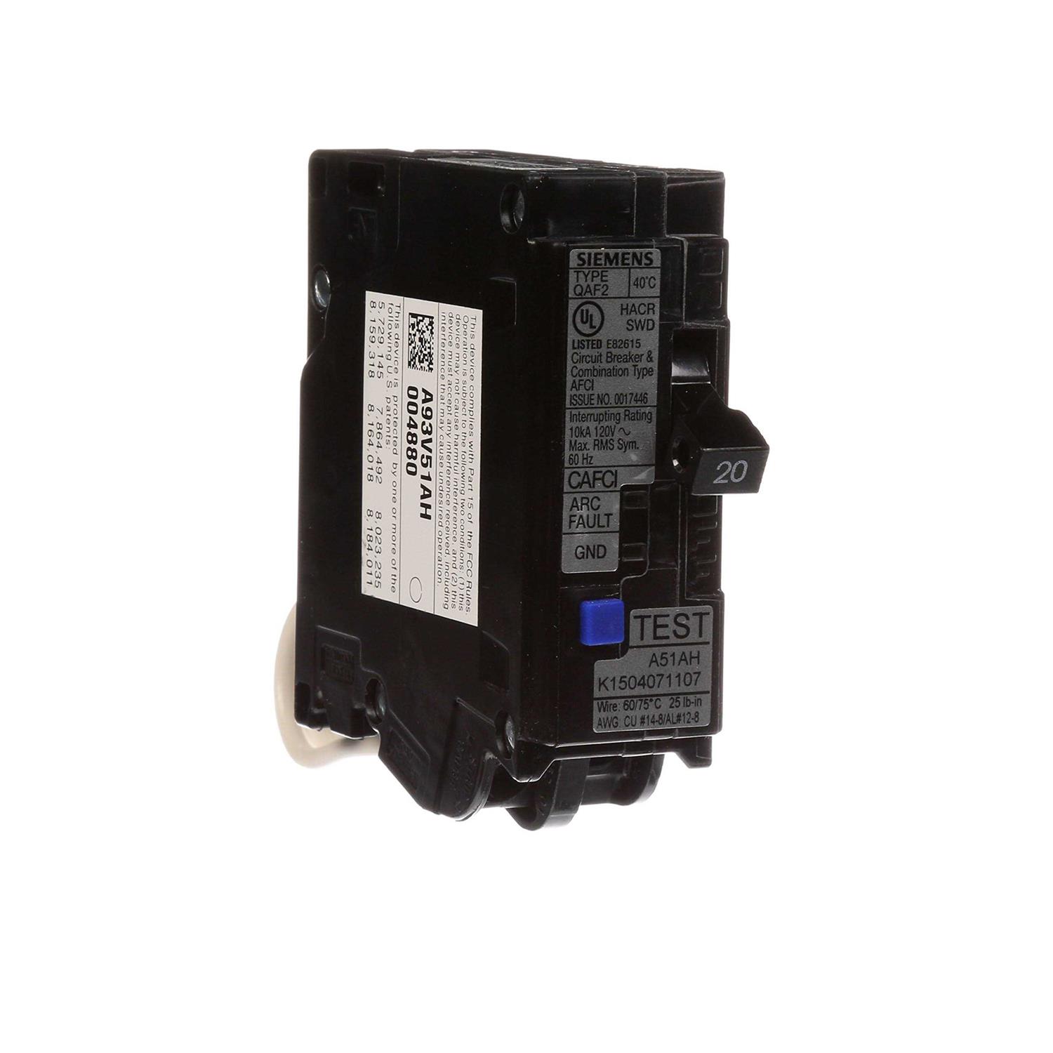 Siemens 20 Amp 1 in. Single-Pole Combination AFCI Circuit Breaker - Image 2