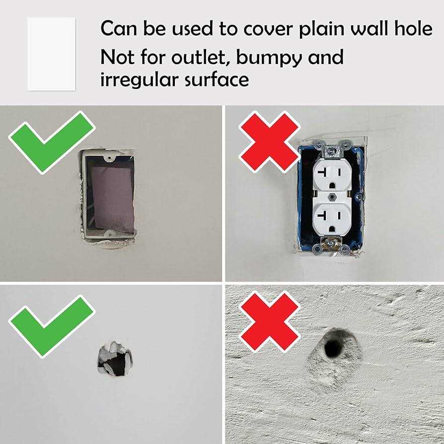 Rubber Bond Self-Adhesive Rubber Wall Outlet Cover Plate 5 Pack Easy to Apply Peel & Stick Drywall Hole Patch - Image 4