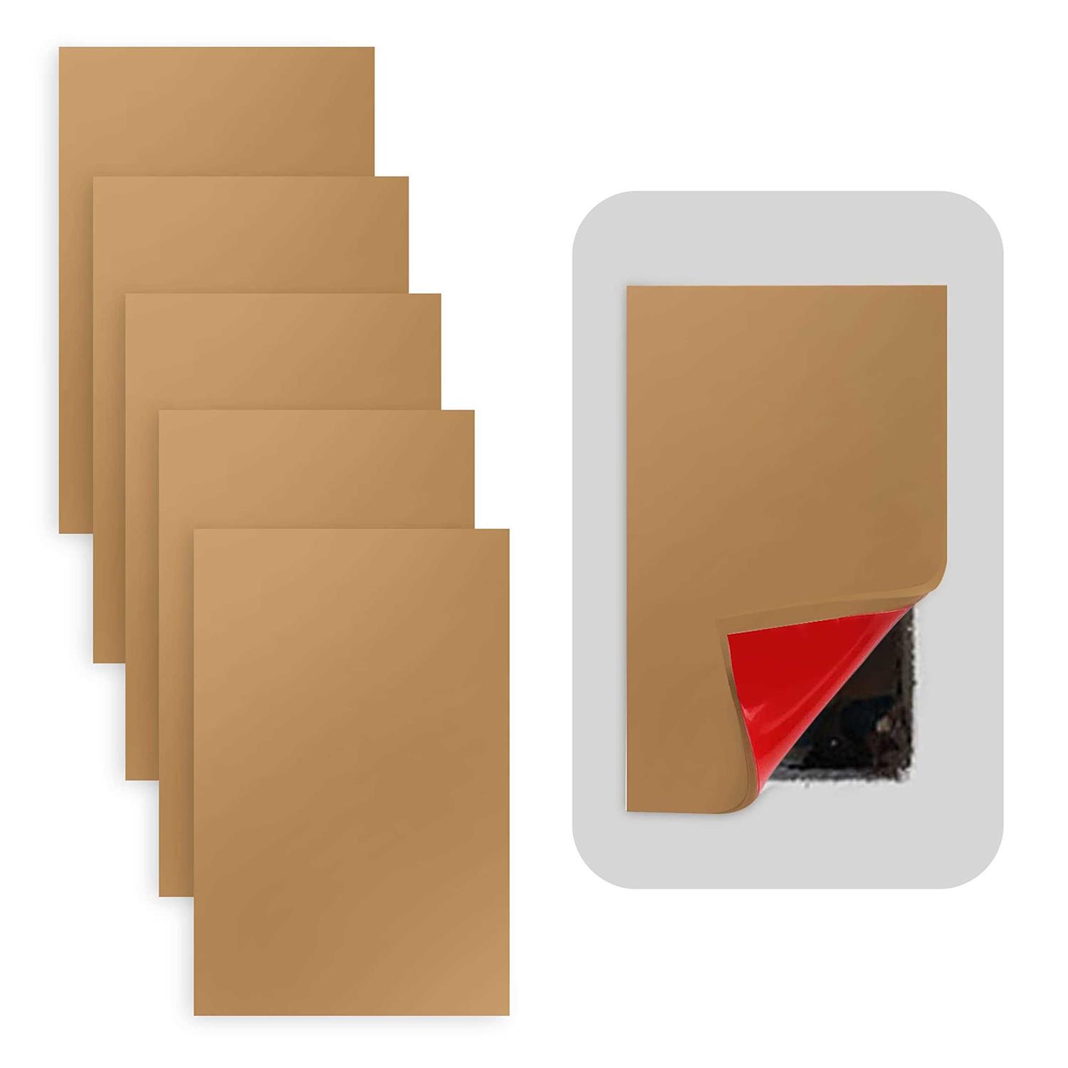 Rubber Bond Self-Adhesive Rubber Wall Outlet Cover Plate 5 Pack Easy to Apply Peel & Stick Drywall Hole Patch