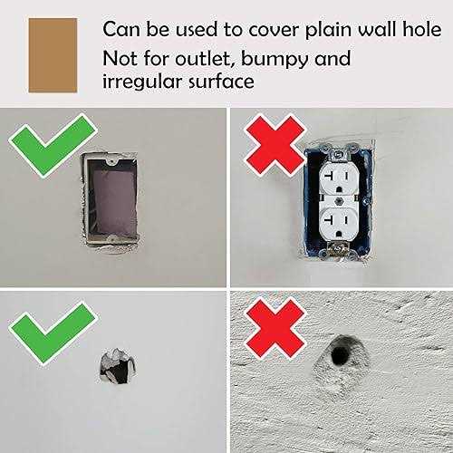 Rubber Bond Self-Adhesive Rubber Wall Outlet Cover Plate 5 Pack Easy to Apply Peel & Stick Drywall Hole Patch - Image 5