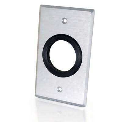 C2G 1.5in Grommet Cable Pass Through Single Gang Wall Plate - Image 2