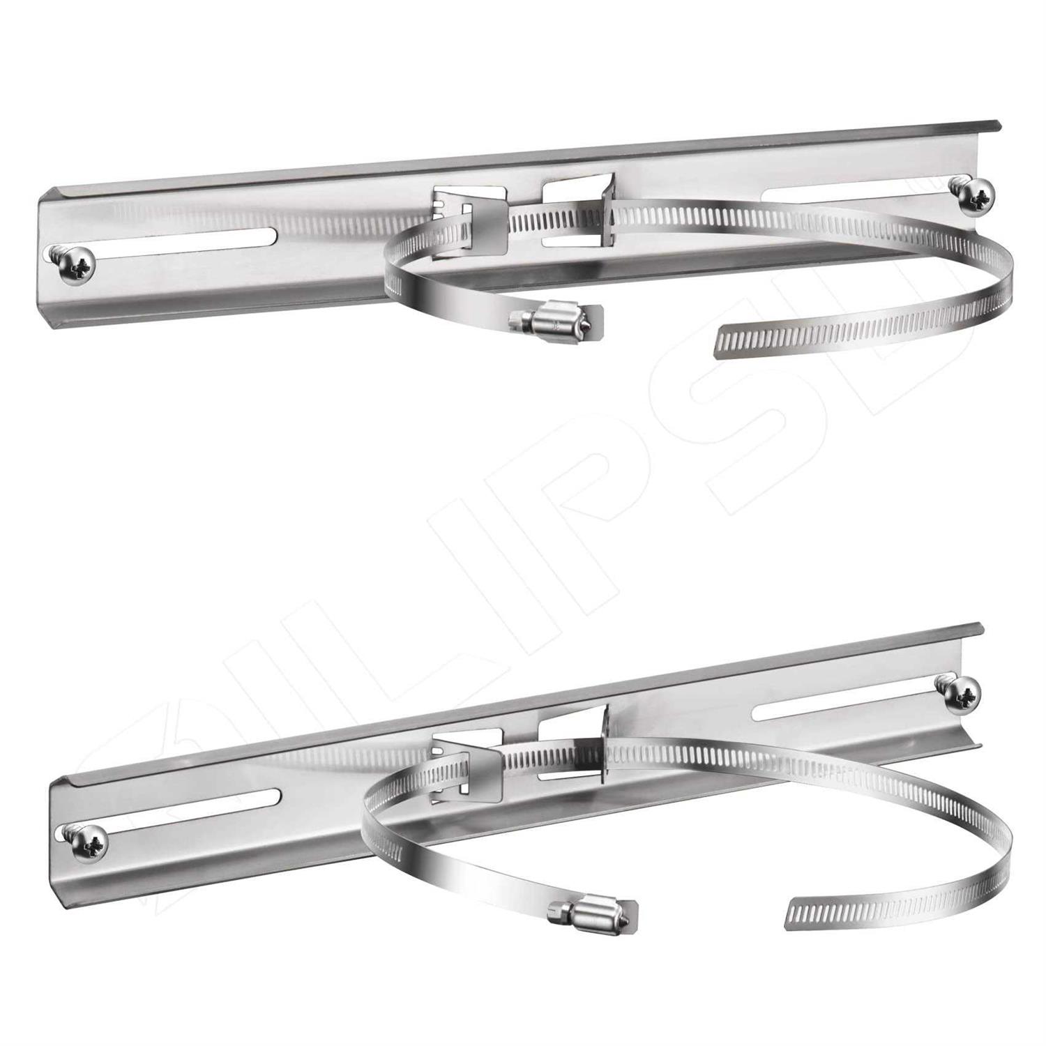 QILIPSU Pole Mounting Kits 304 Stainless Brackets with Adjustable 50-200mm Clamp for Outdoor Waterproof Junction Box