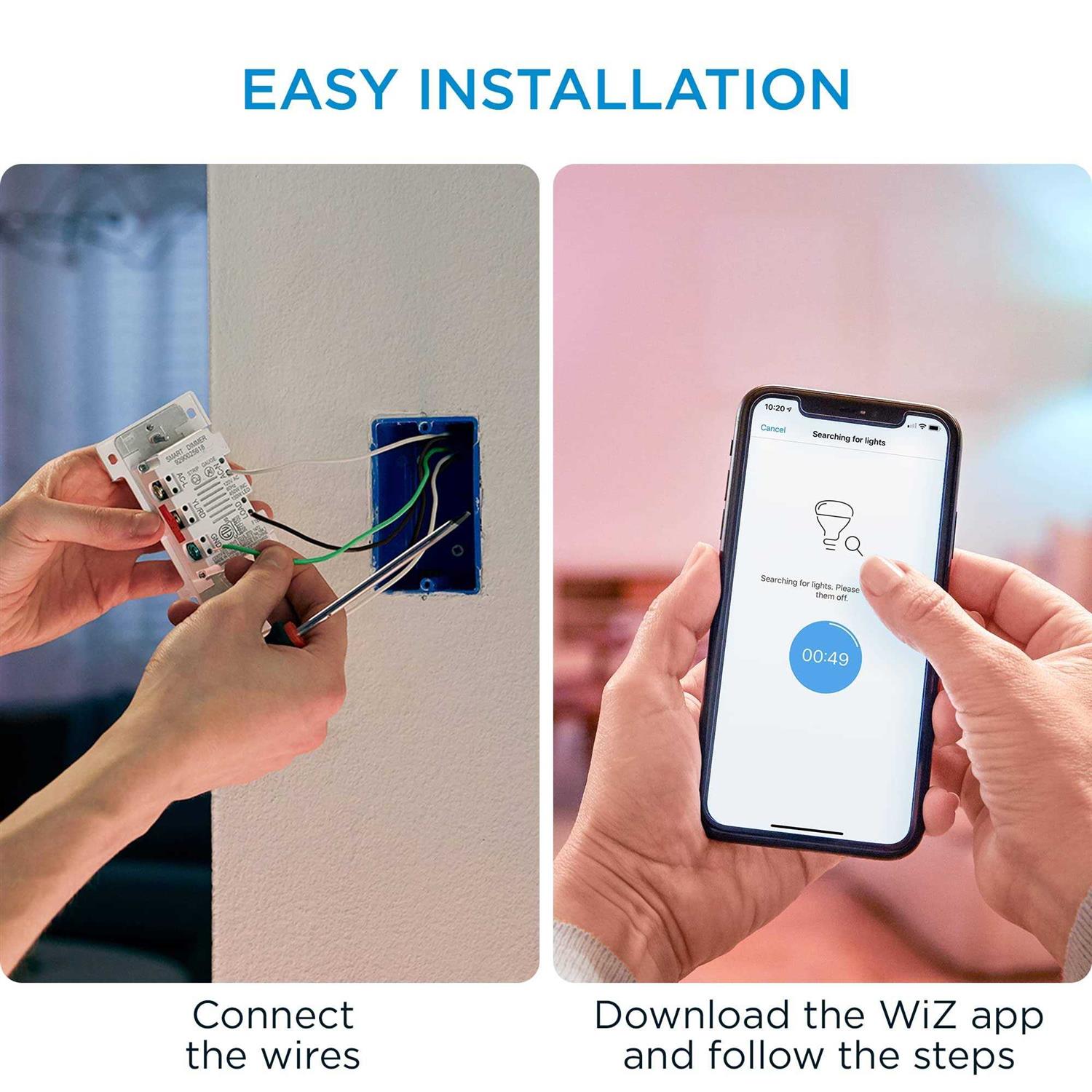 Wiz Dimmer Switch Pack of 2 Connects to Your Existing Wi-Fi - Image 4