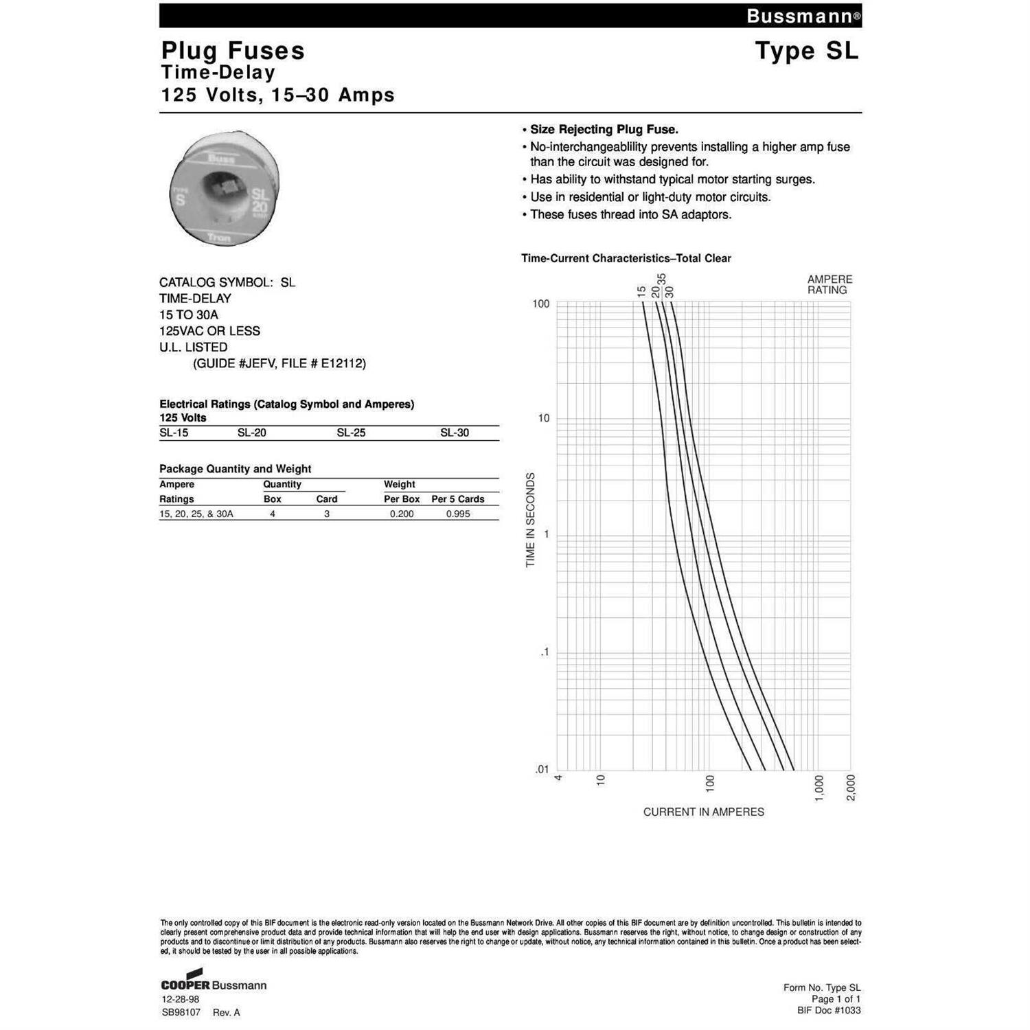 Bussmann Plug Fuse BP/SL-20 - Image 4