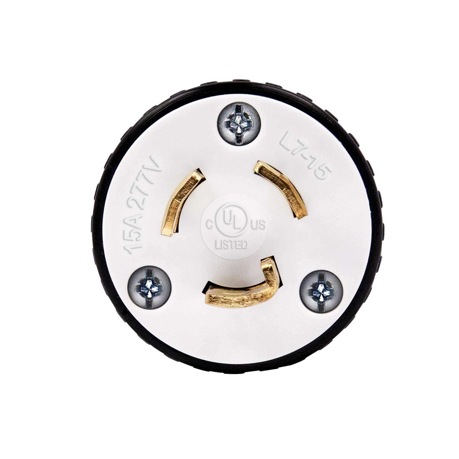 Enerlites NEMA L7-15P Locking Plug Connector for Generator Twist Lock Male Plug 66481-BK - Image 5