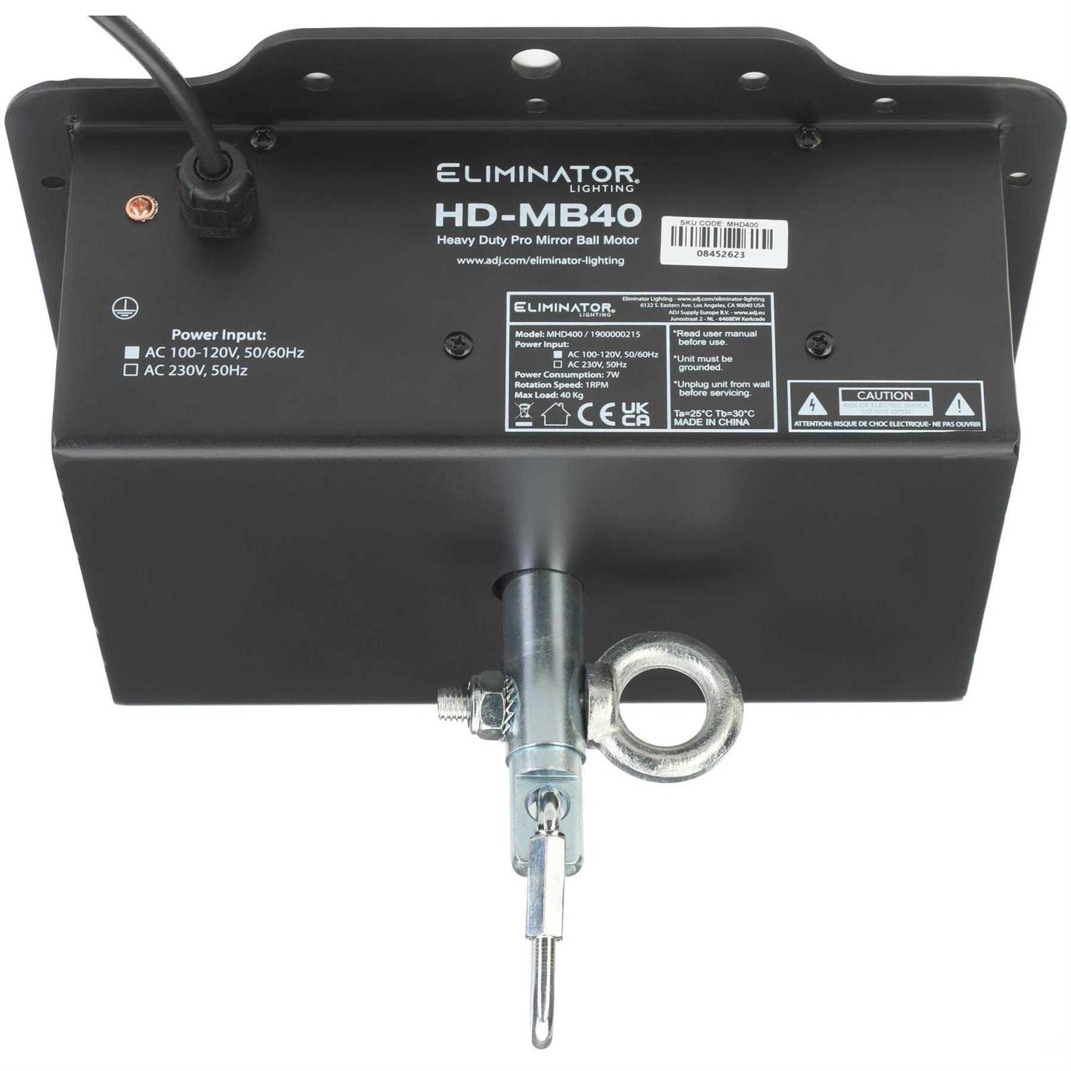 Eliminator Lighting HD-MB40 Heavy Duty Mirror Ball Motor - Image 5