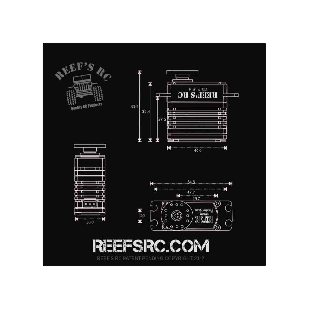 Reefs RC 444HD High Torque High Speed HV Waterproof Servo V2 0.10/444 - Image 4
