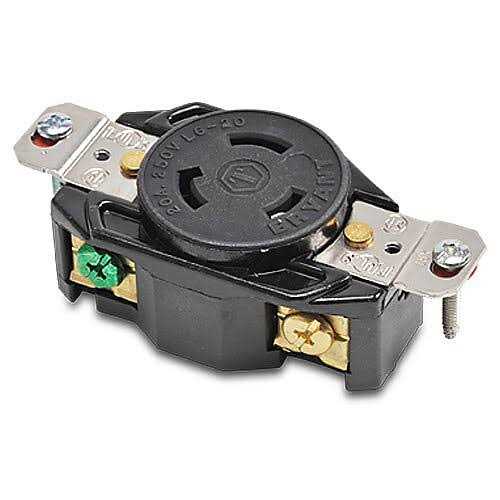 Bryant 70620FR - Locking Receptacle, 20A 250V, L6-20R, Black - Image 3
