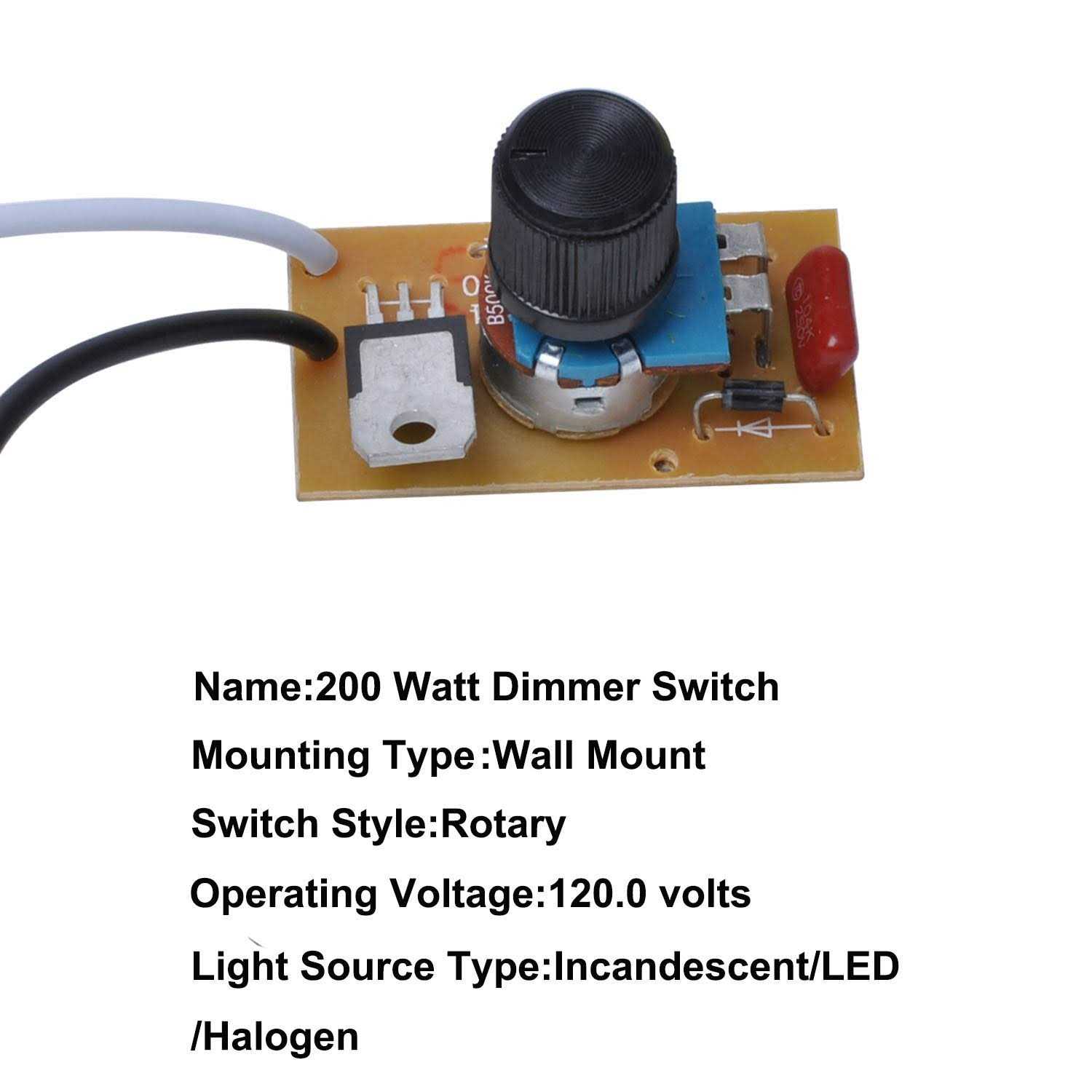 SC-239A Switch 200 Watt Manual Dimmer Replacement Kit for Wes-tek 6077B - Image 4