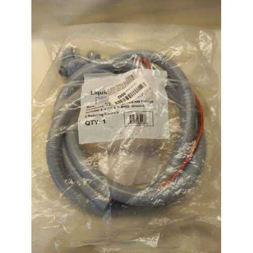 Sealproof Power Whip Assembly, 1/2-Inch x 6 Ft Nonmetallic Liquid Tight Flexible Electrical Conduit and 10 Gauge Wire Single Phase Preassembled A/C