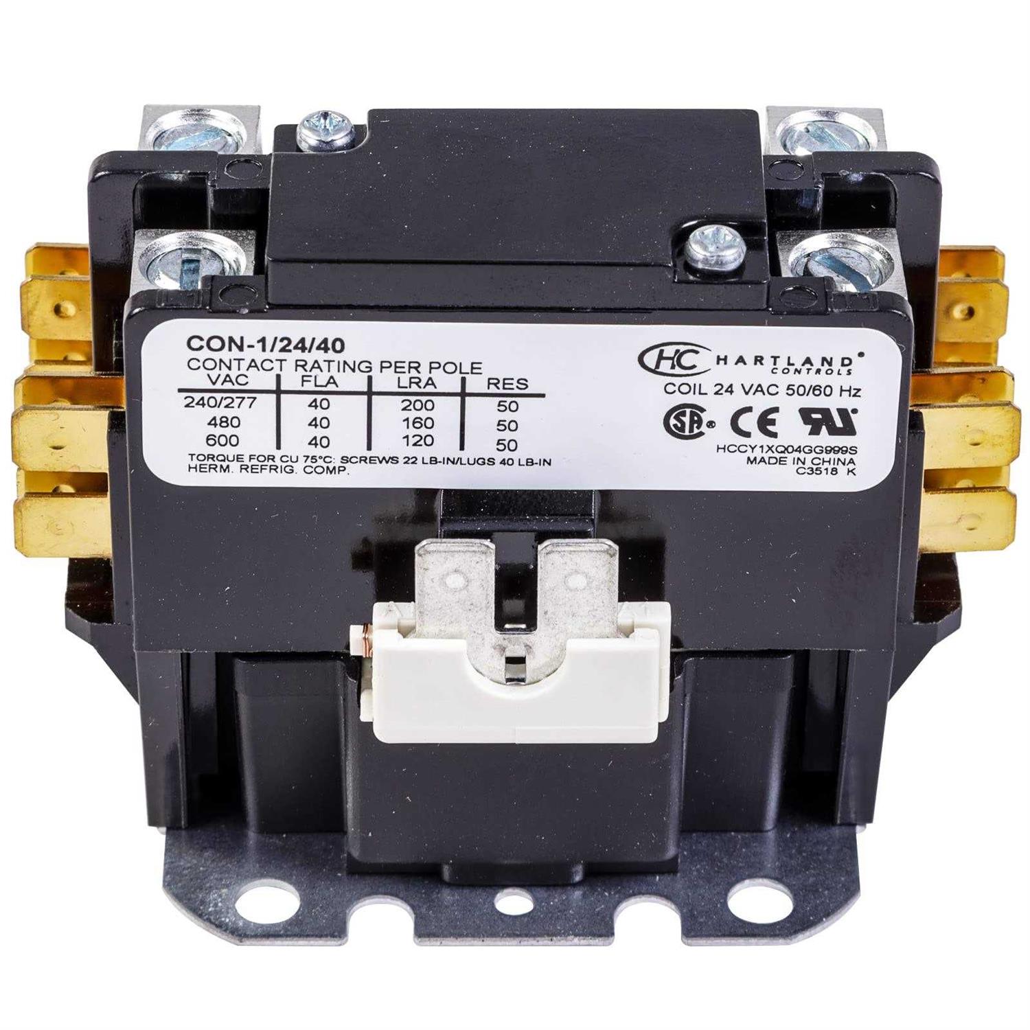Carrier 40 Amp 1 Pole 24v Coil Replacement Contactor C140A