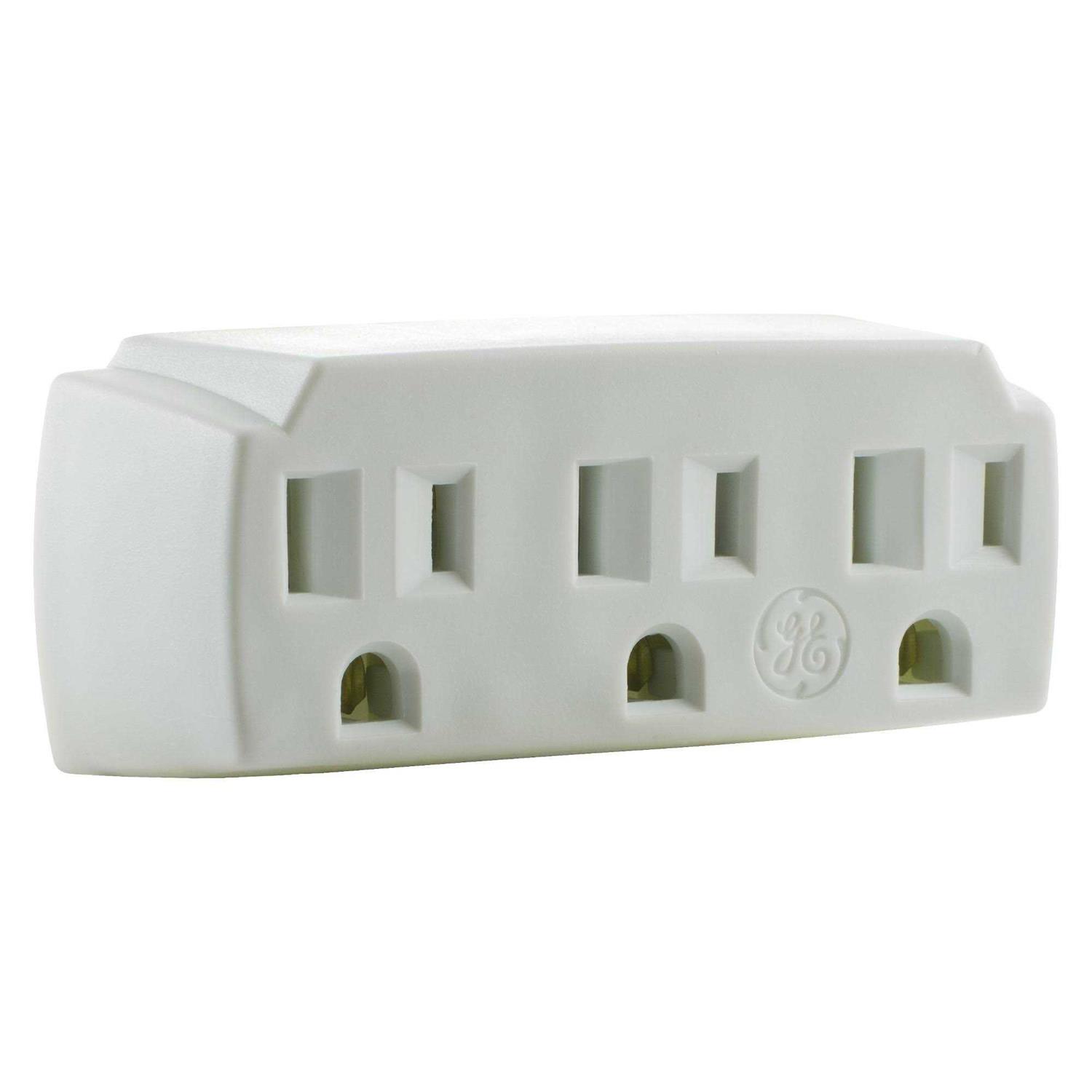 GE 3 Outlet Grounded Tap White - Image 5