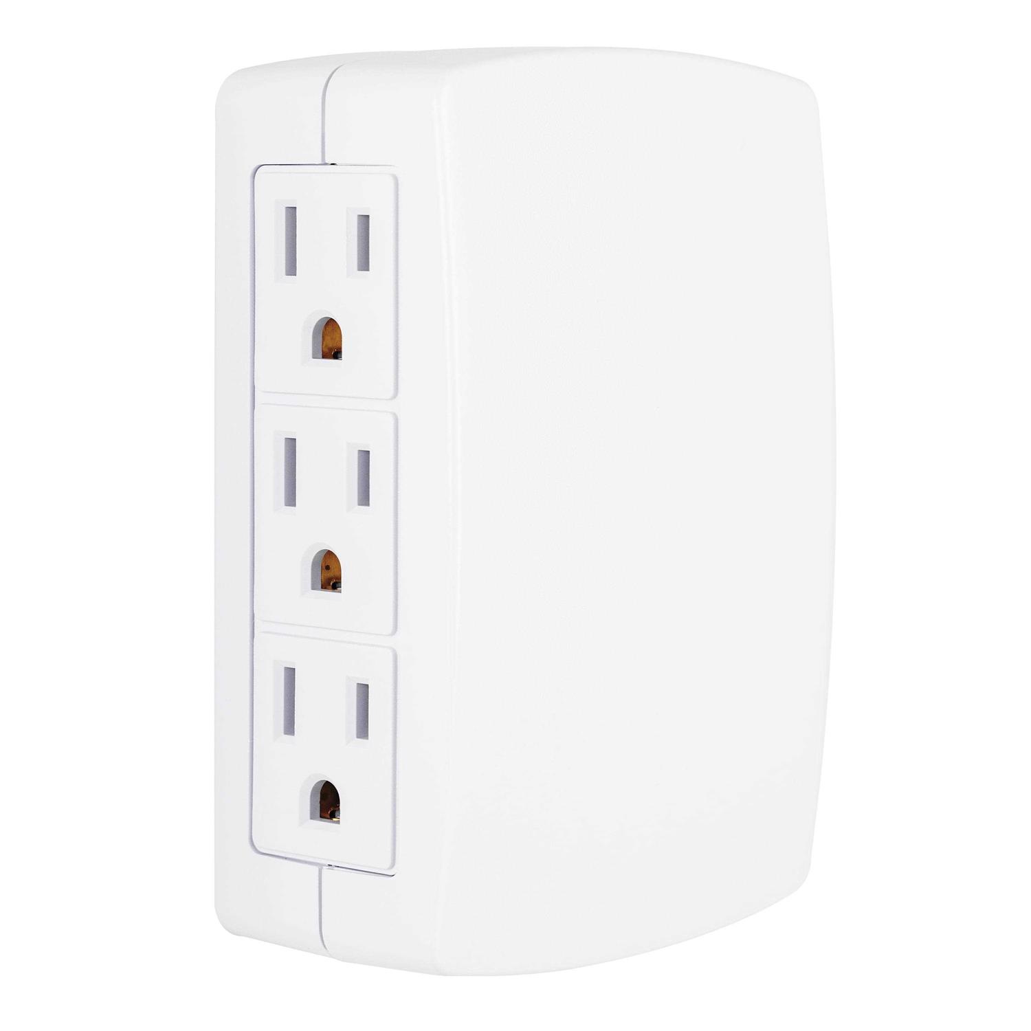 Philips Grounded 6-Outlet Wall Tap Side Access Outlets
