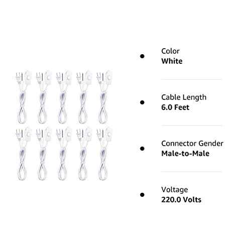 10 Packs Lamp Cord with Plug and Switch Lamp Cord Set Lamp Switch Cord Pure Copper Extension Cord Lamp Cord Replacement Stripped Ends Ready - Image 3