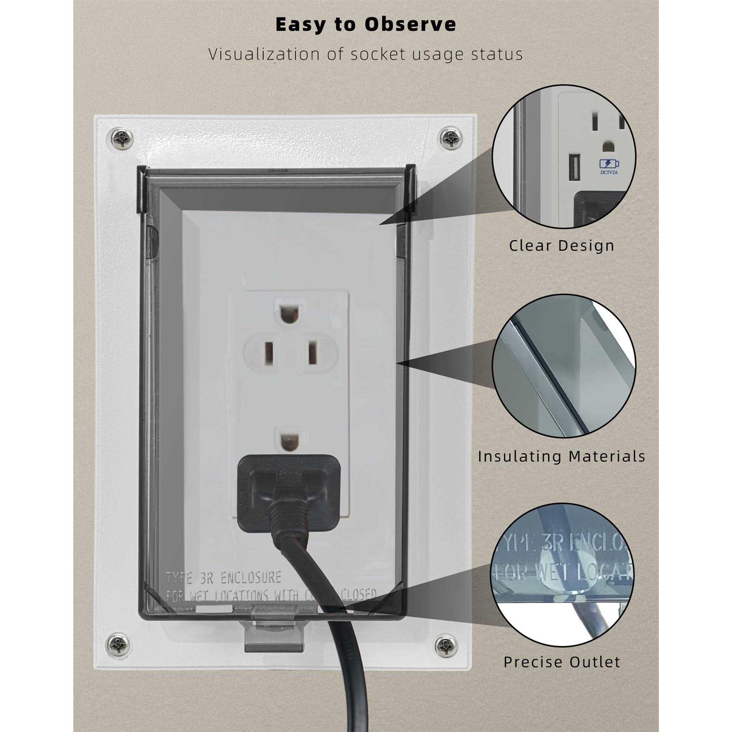 Magaliyo Electrical Box Replacement Cover DBVC-1 Extra Duty Replacement for All-Weather Use - Image 5