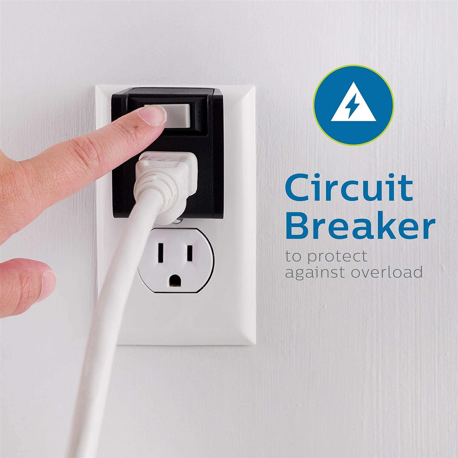 Philips Accessories Philips Grounded Outlet with Integrated Circuit Breaker - Image 3