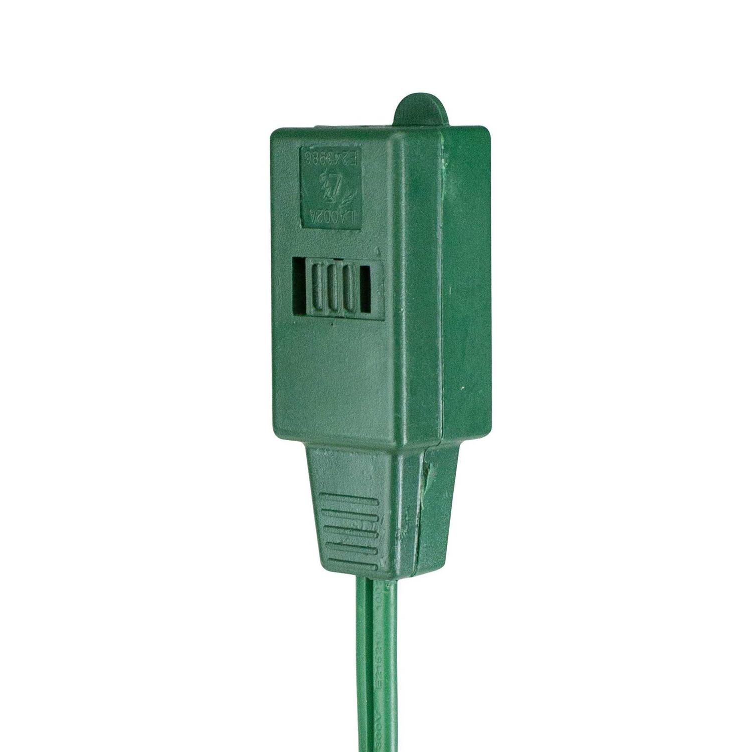 Northlight 9' Green Indoor Extension Power Cord with 9-Outlets and Safety locks - Image 2