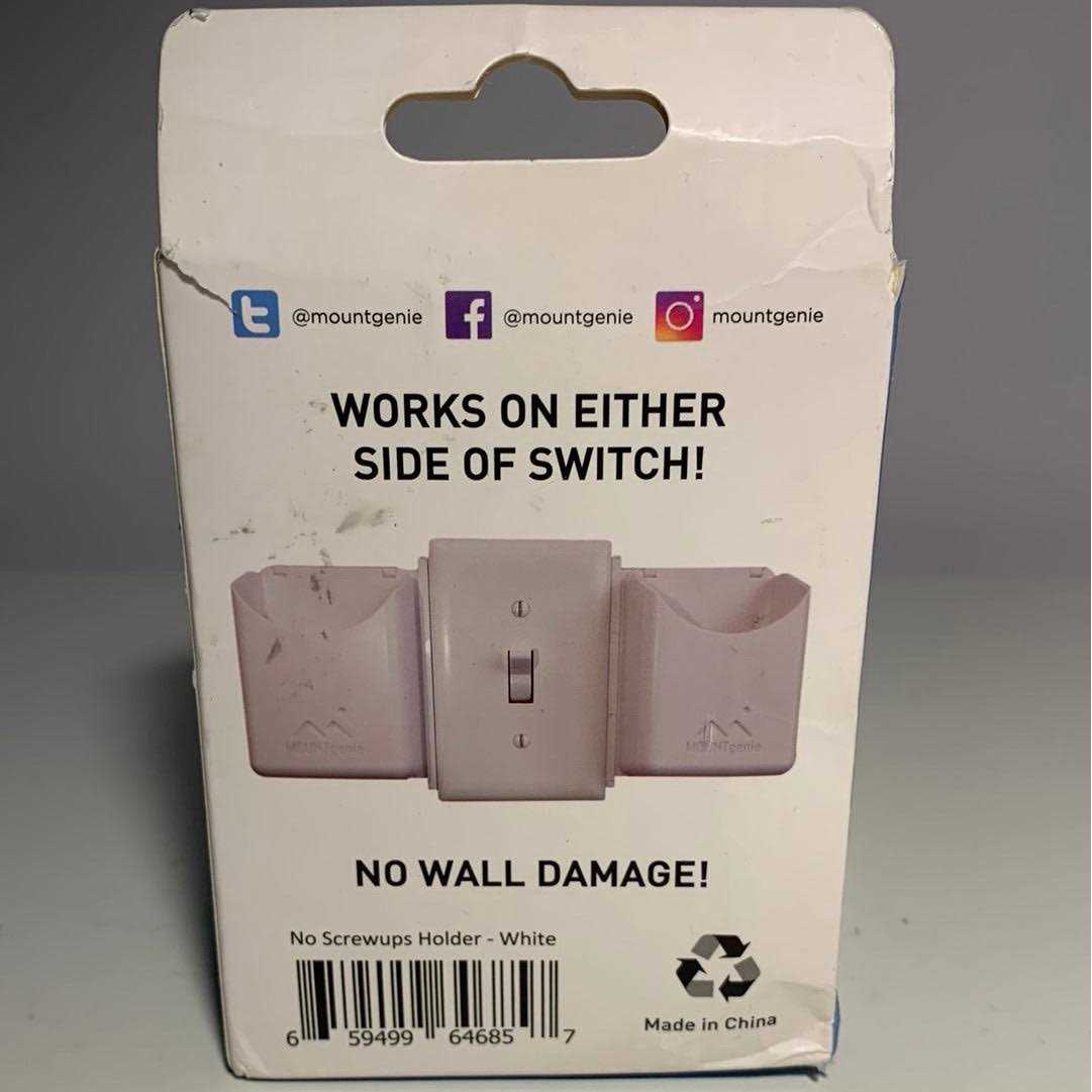 The No-Screwups Remote Control Holder by Mount Genie Wall Mount with No Damaging Screws or Tape. Installs in Seconds on Any Light Switch - Image 3
