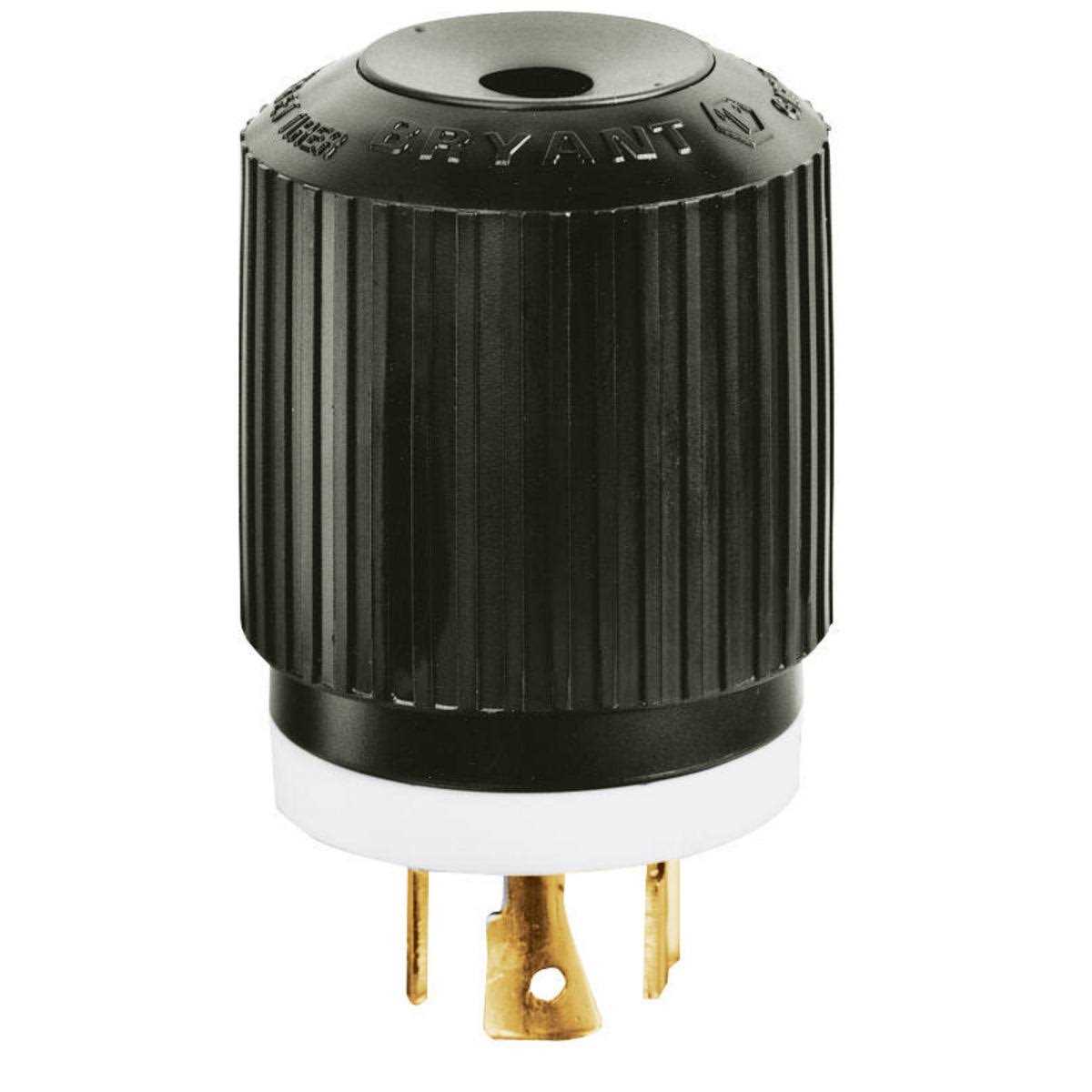 Bryant 72120NP - Locking Plug, 20A 120/208V, L21-20P, Black/White - Image 4