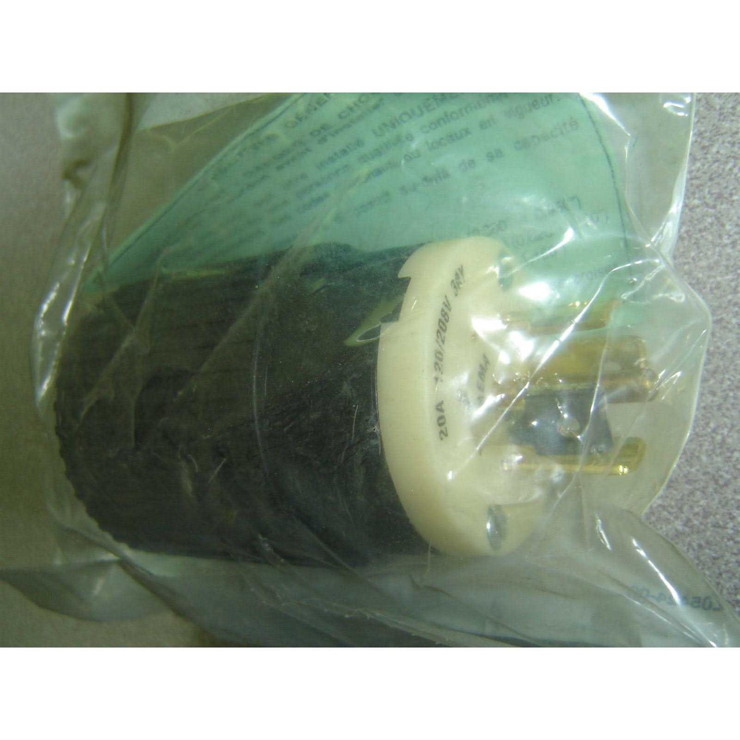 Bryant 72120NP - Locking Plug, 20A 120/208V, L21-20P, Black/White - Image 5