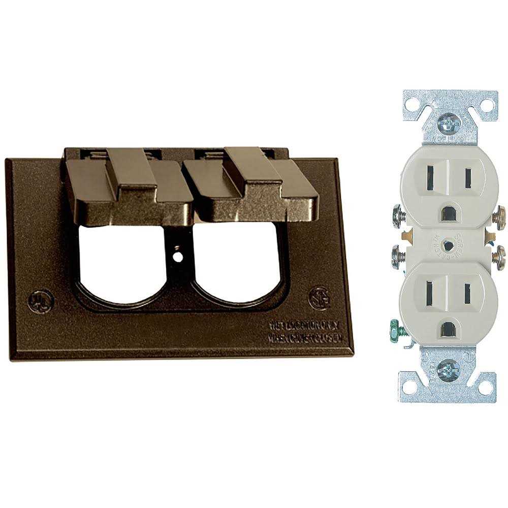 Sigma Electric 14245BR 1-gang Horizontal Duplex Cover - Image 5