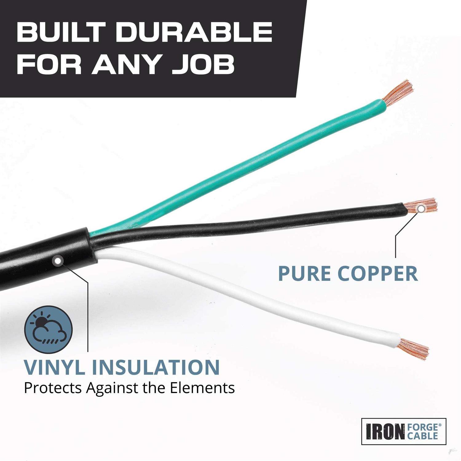 IRON FORGE CABLE AWG Replacement Power Cord with Open End - Image 2