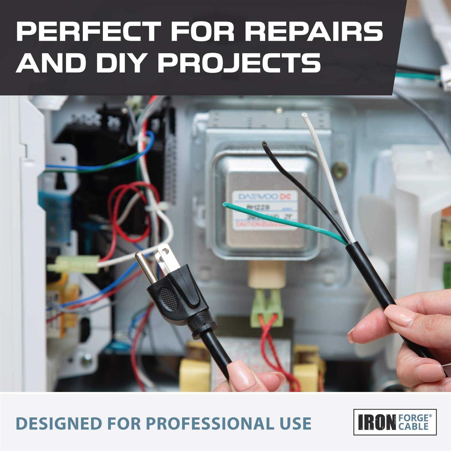 IRON FORGE CABLE AWG Replacement Power Cord with Open End - Image 3