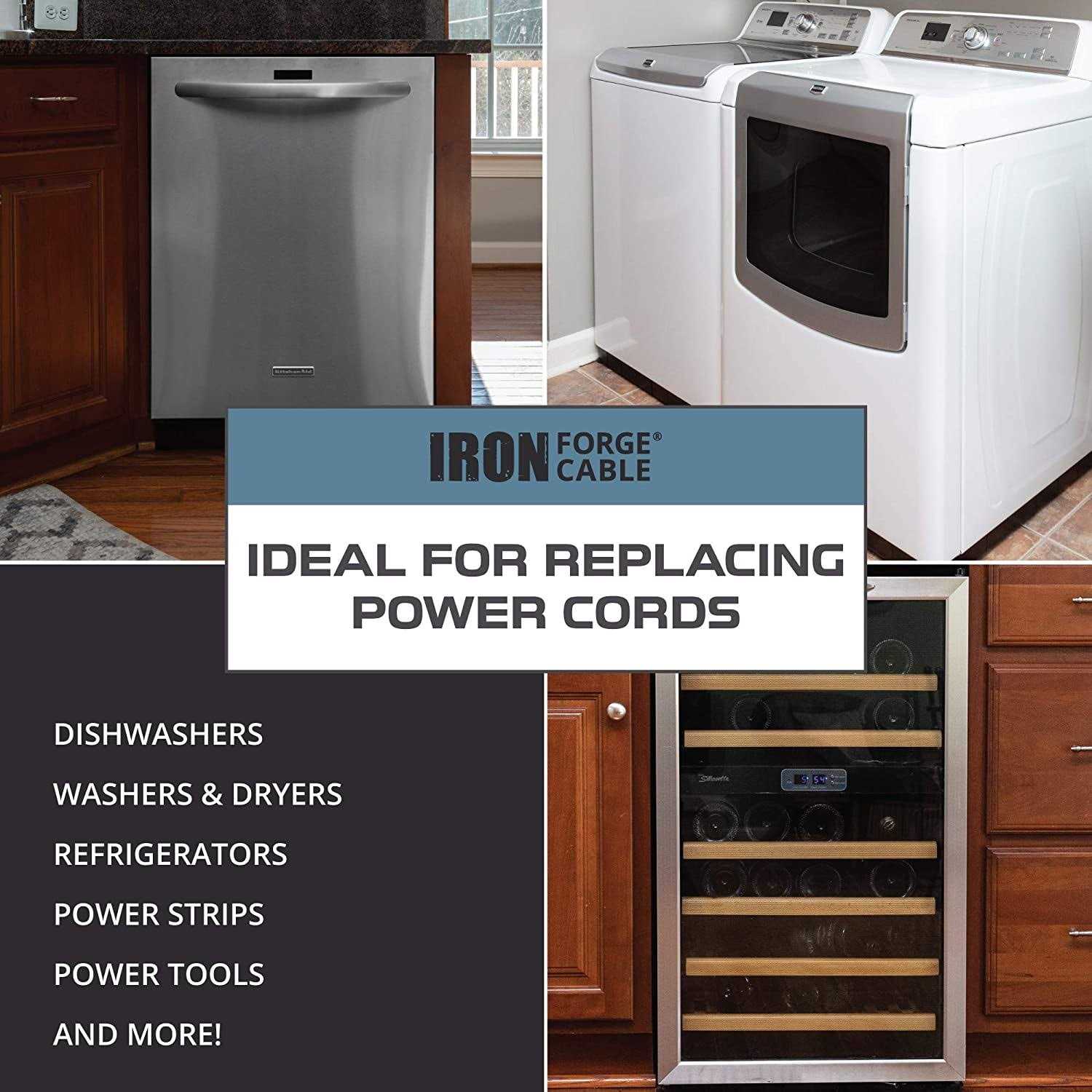 IRON FORGE CABLE AWG Replacement Power Cord with Open End - Image 5