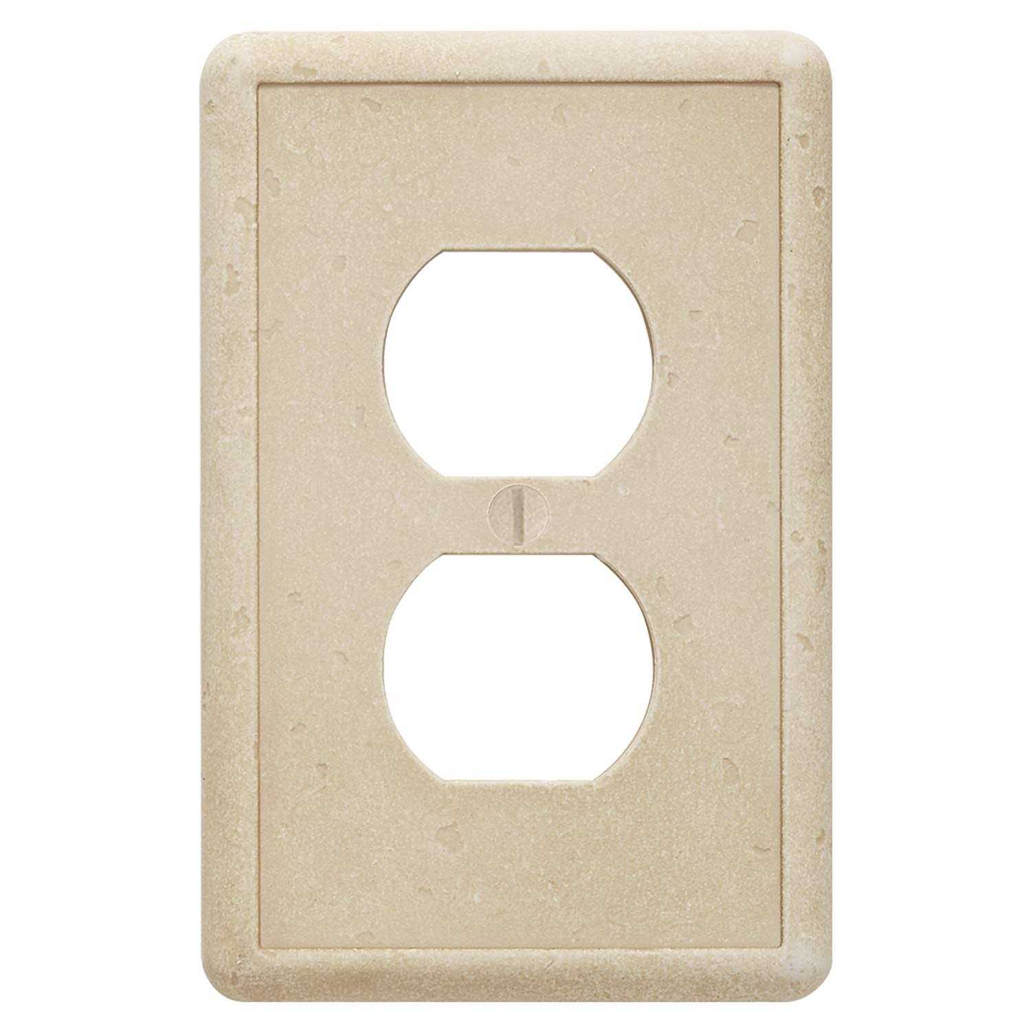 Questech Decor Single Duplex Electrical Outlet Cover Wall Plate 1-gang Single Switch Plate Standard Size Receptacle Cover