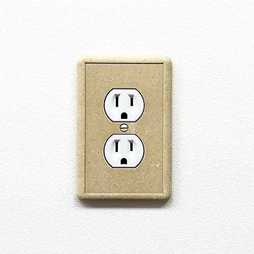 Questech Decor Single Duplex Electrical Outlet Cover Wall Plate 1-gang Single Switch Plate Standard Size Receptacle Cover - Image 2