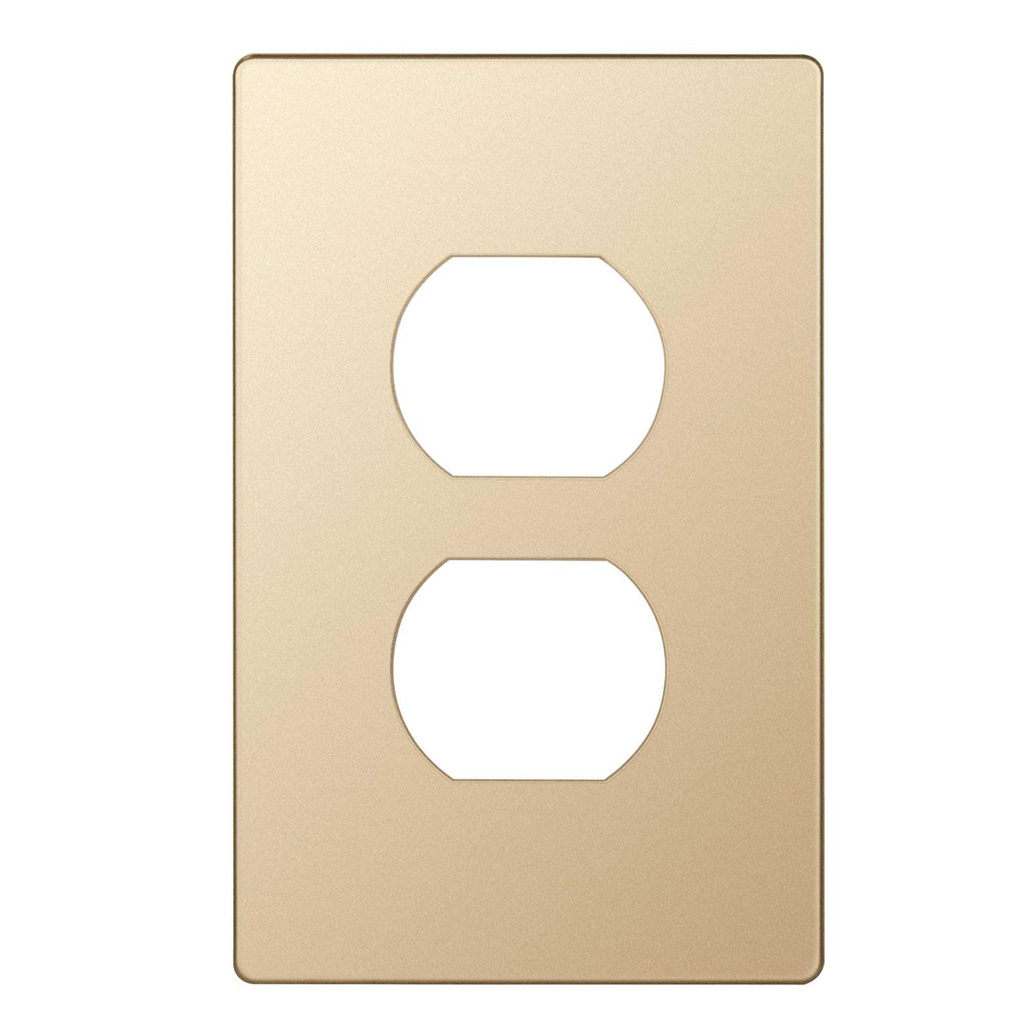 Questech Decor Single Duplex Electrical Outlet Cover Wall Plate 1-gang Single Switch Plate Standard Size Receptacle Cover - Image 3