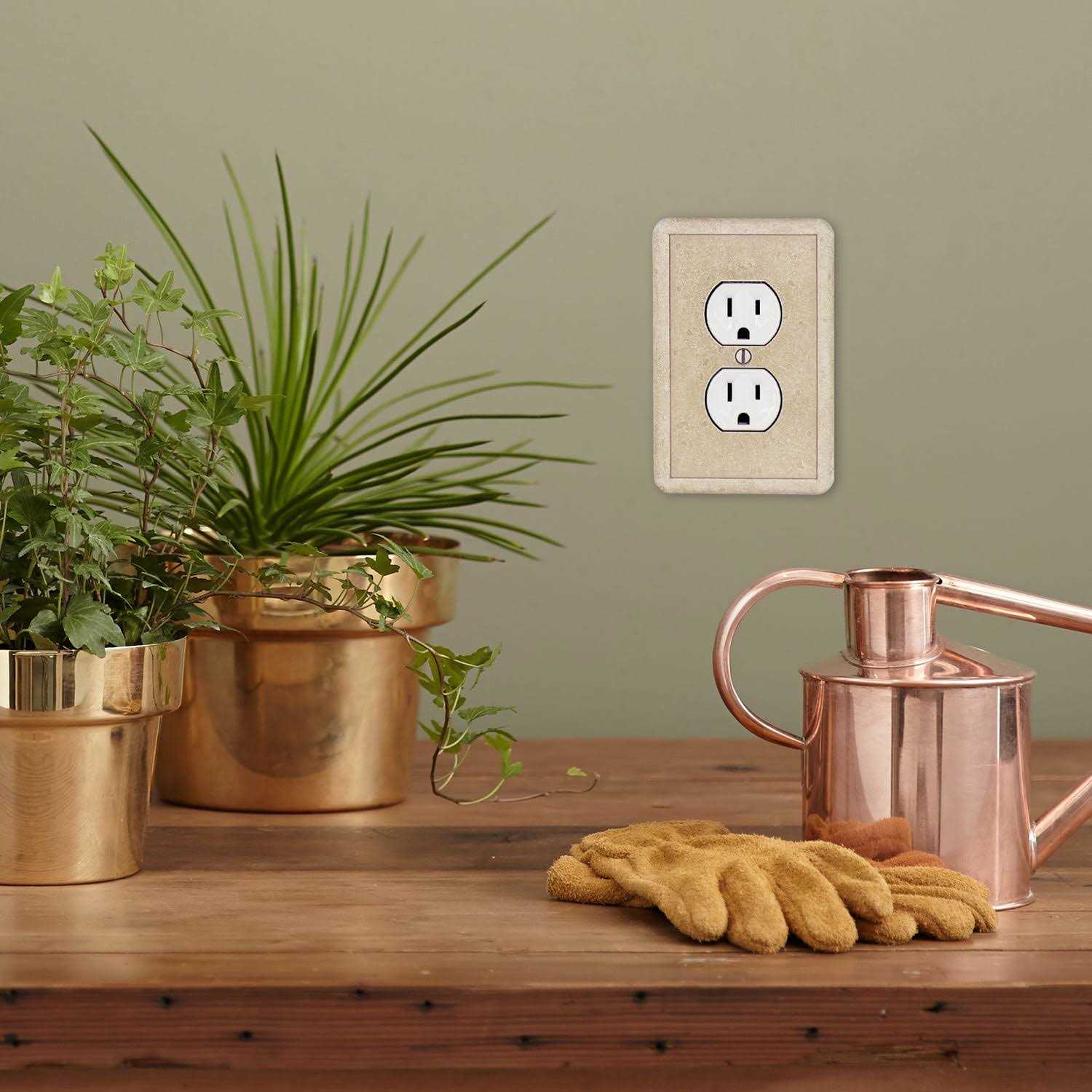 Questech Decor Single Duplex Electrical Outlet Cover Wall Plate 1-gang Single Switch Plate Standard Size Receptacle Cover - Image 5