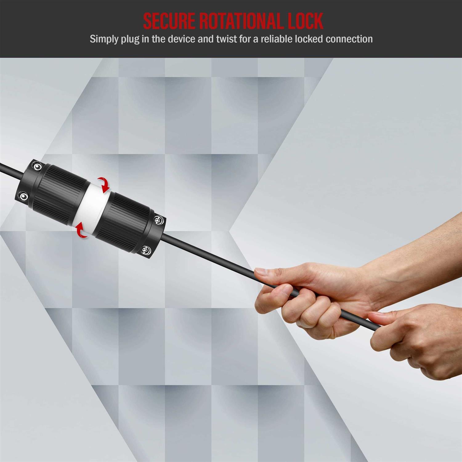 Enerlites 66461-BK Industrial Grade Locking Male Plug - Image 2