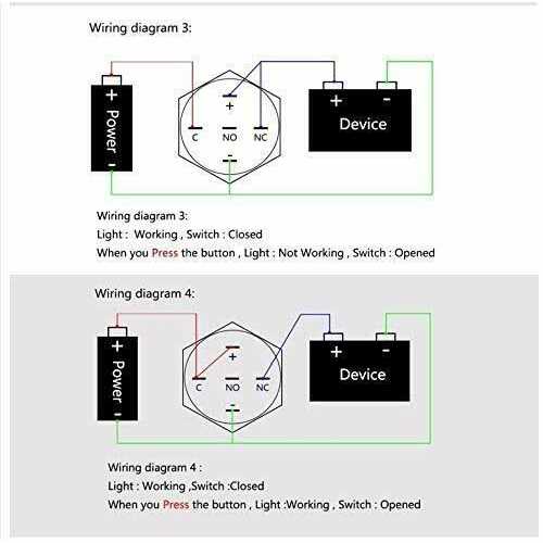 Sydien 1Pc 110V-220V 3A Latching/Self-Locking Push Button Switch with Wire Connector Socket Plug for 16mm /0.63 Mounting Hole - Image 4