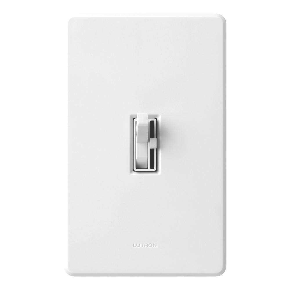 Lutron Toggler LED+ Dimmer Switch for Dimmable LED and Incandescent Bulbs, 150W LED/Single-Pole or 3-Way TGCL-153PR-WH - Image 3