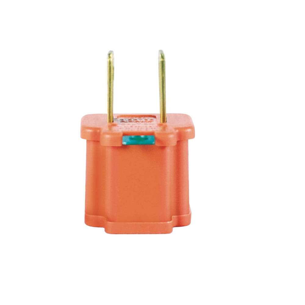 Hyper Tough 125V 15A 1875W Polarized Grounded Orange Indoor Adapter