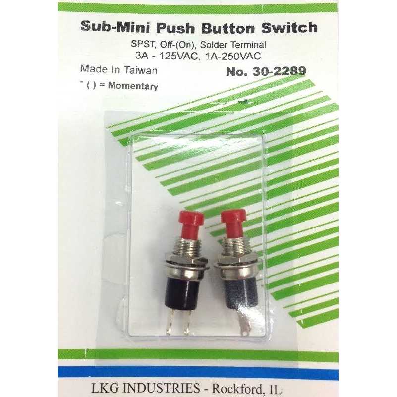 Philmore Sub-Mini Push Button Momentary Switch Off on 2 Pack 30-2289 - Image 5
