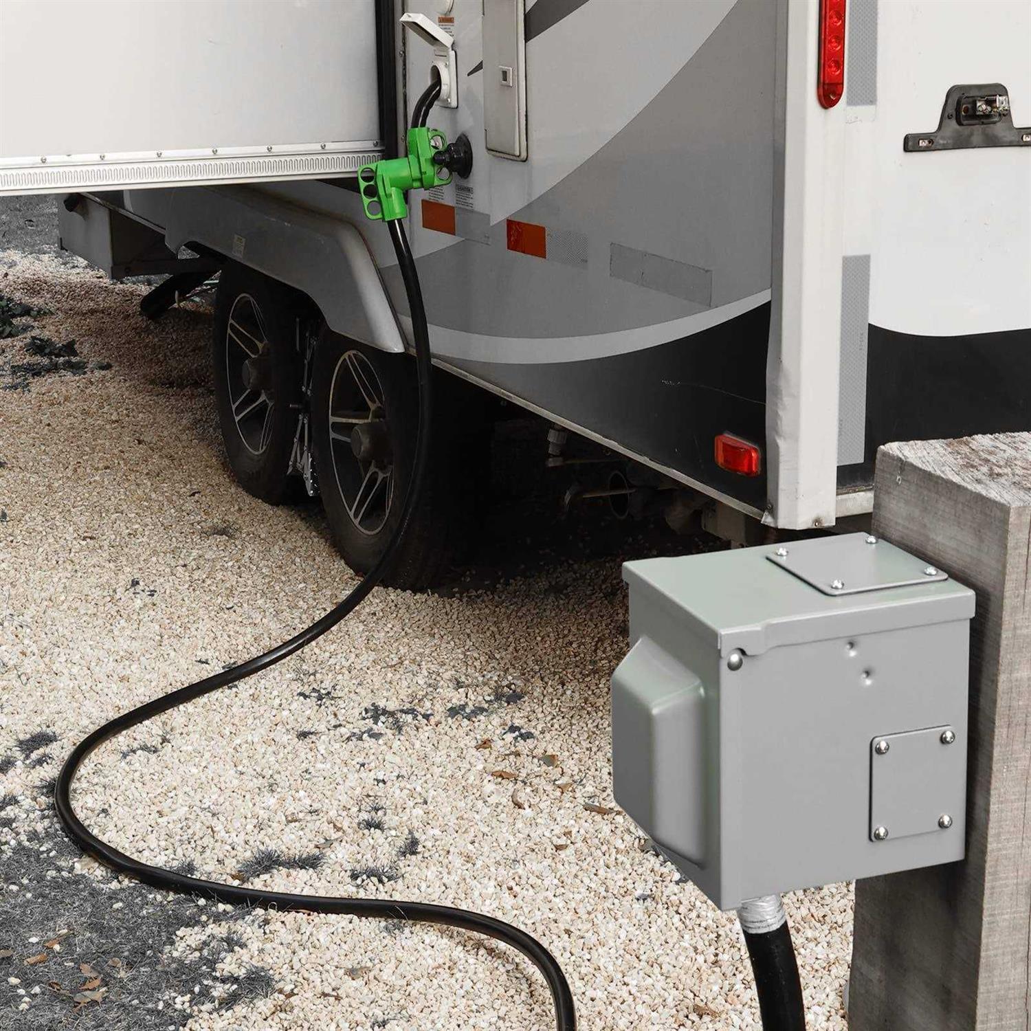 Rvguard 50 Amp 50 Feet RV Extension Cord, Heavy Duty STW Cord with LED Power Indicator and Cord Organizer - Image 3