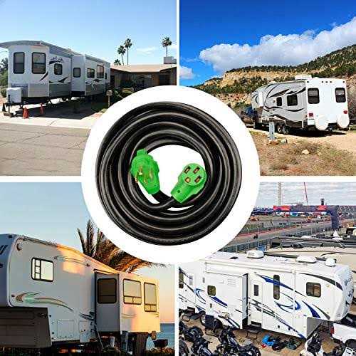 Rvguard 50 Amp 50 Feet RV Extension Cord, Heavy Duty STW Cord with LED Power Indicator and Cord Organizer - Image 3