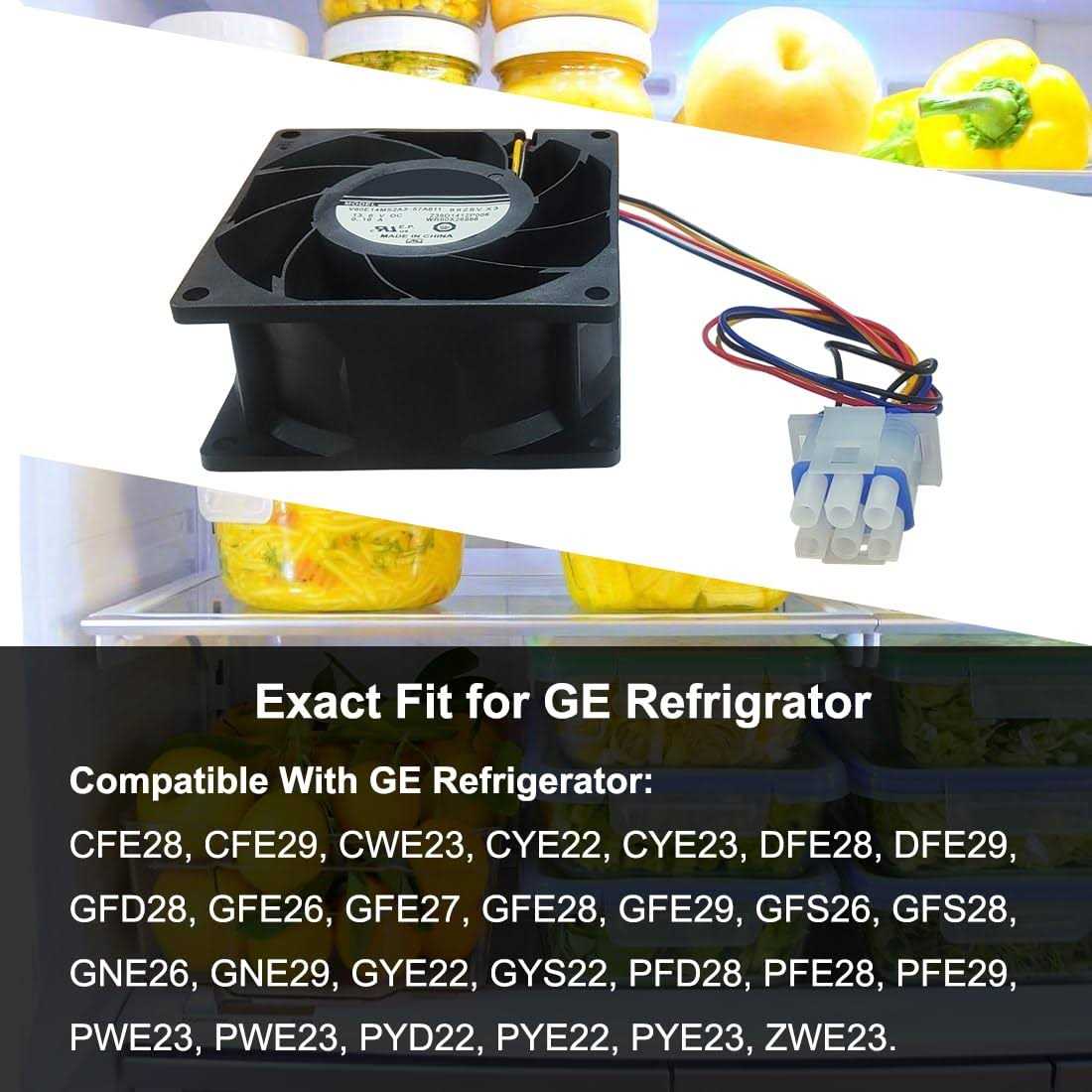 Popbee Upgraded WR60X26866 Evaporator Fan Motor Compatible for Ge Refrigerator Fits V80E14MS2A3-57A611 - Image 4