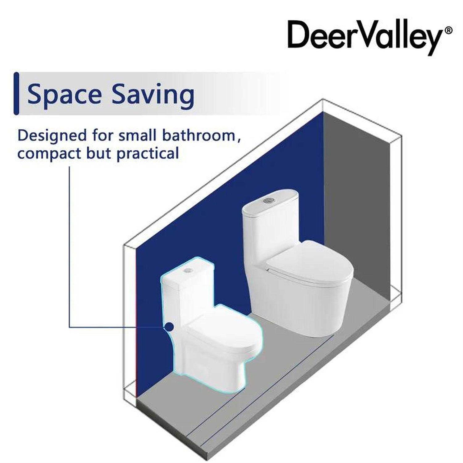 DeerValley DV-1F52812 Liberty Dual-Flush Elongated One-Piece Toilet - Image 4
