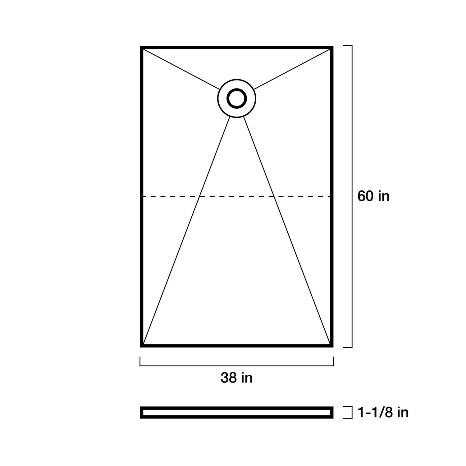 Schluter Kerdi Off Center Shower Tray 38 x 60 - Image 3