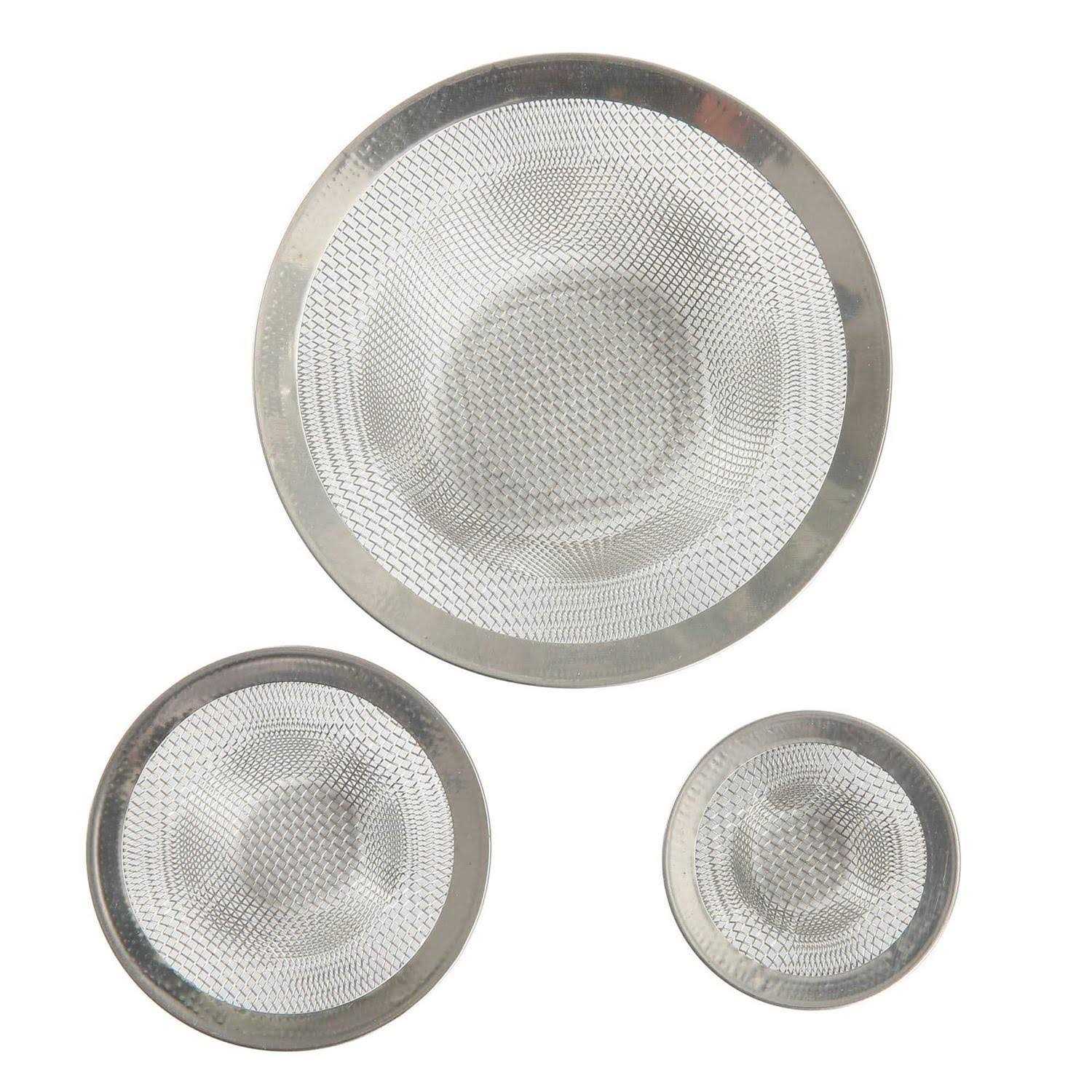 Mainstays Multiple Stainless Steel Mesh Drain Strainers