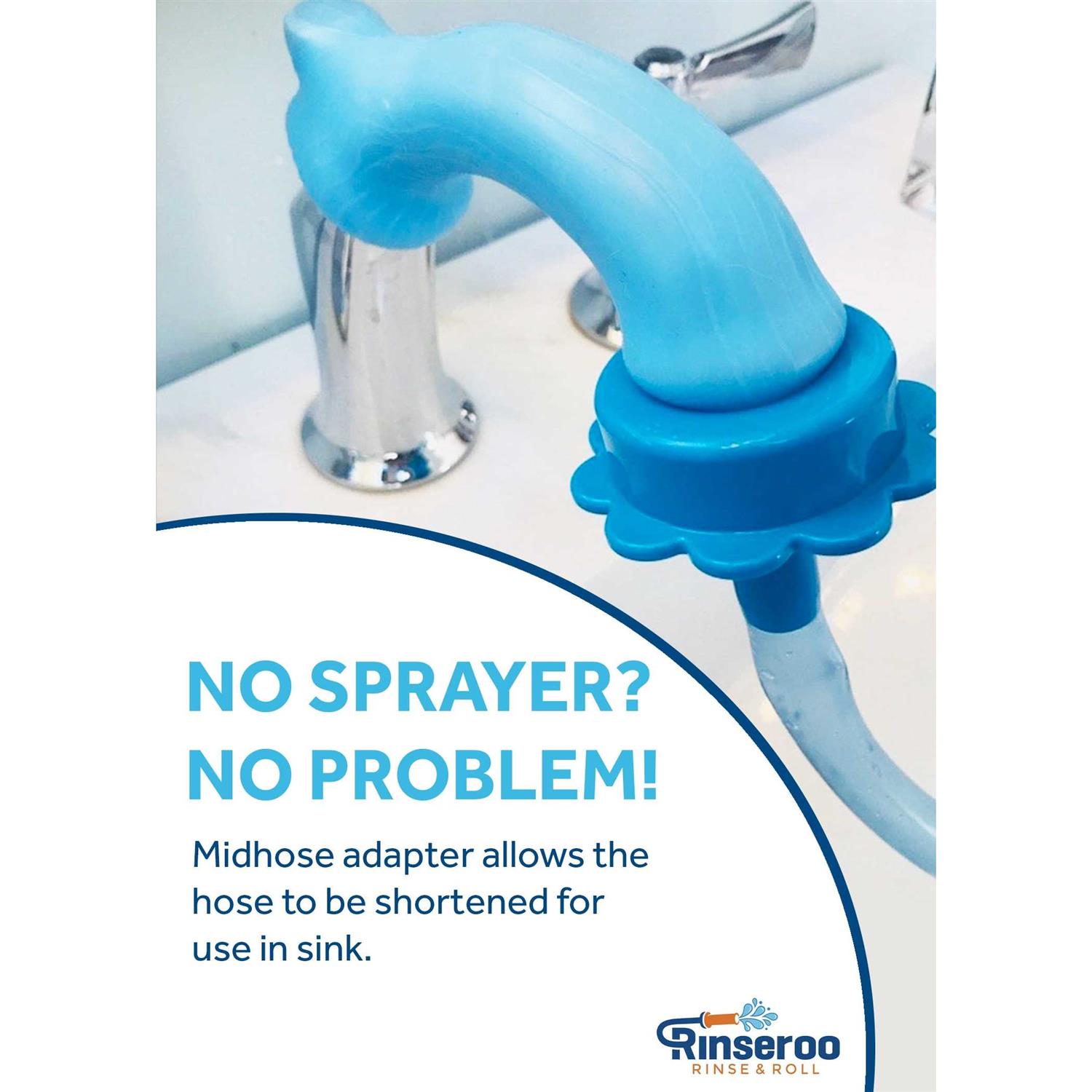 Rinseroo Slip-On Handheld Showerhead Attachment Hose for Sink/Shower. No - Image 4