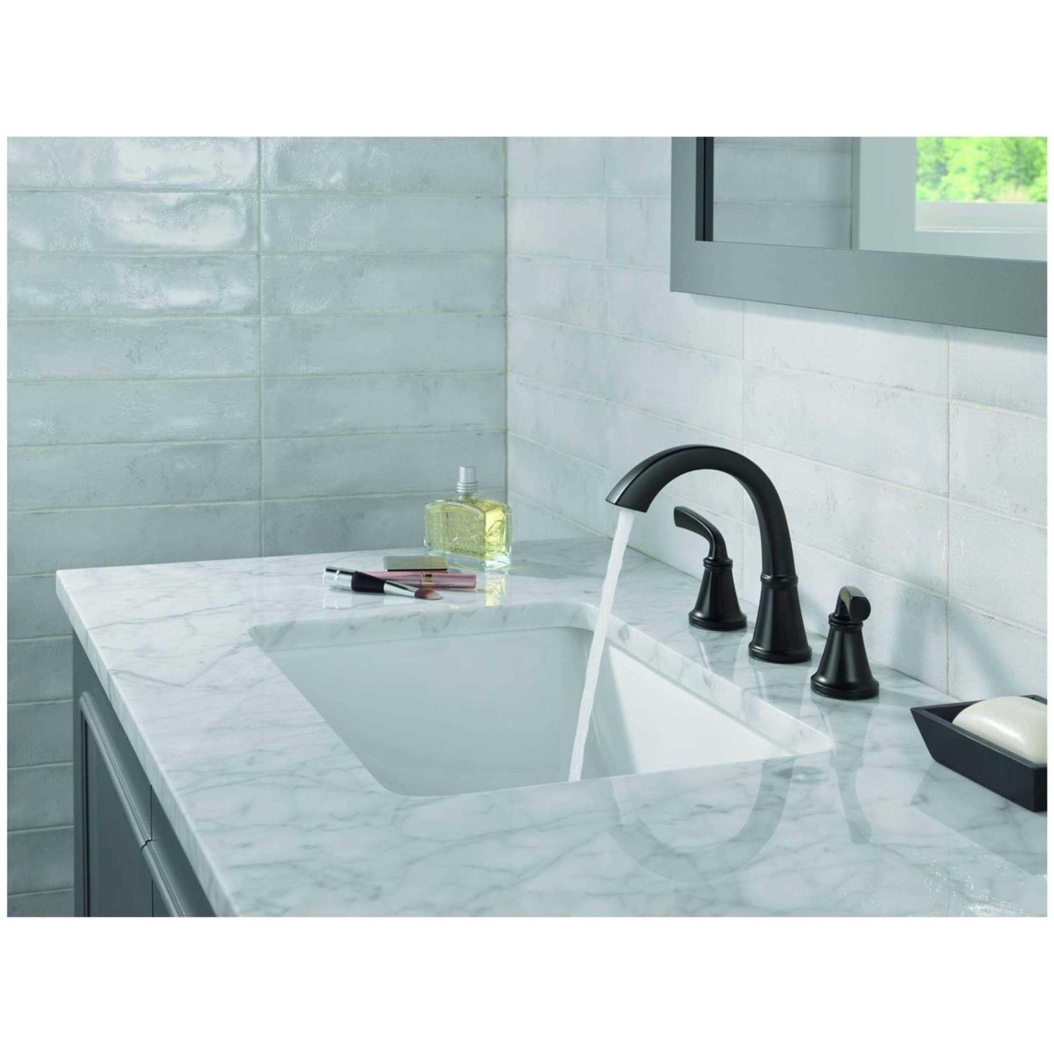 Delta Geist Two Handle Widespread Bathroom Faucet - Image 5